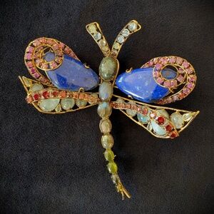 IRADJ MOINI Large Dragonfly Insect Bug Brooch Pin Vintage Designer Jewelry